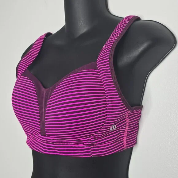 2 Lululemon Womens High Impact Sport Bras Lot 34C Wireless Athletic 106259